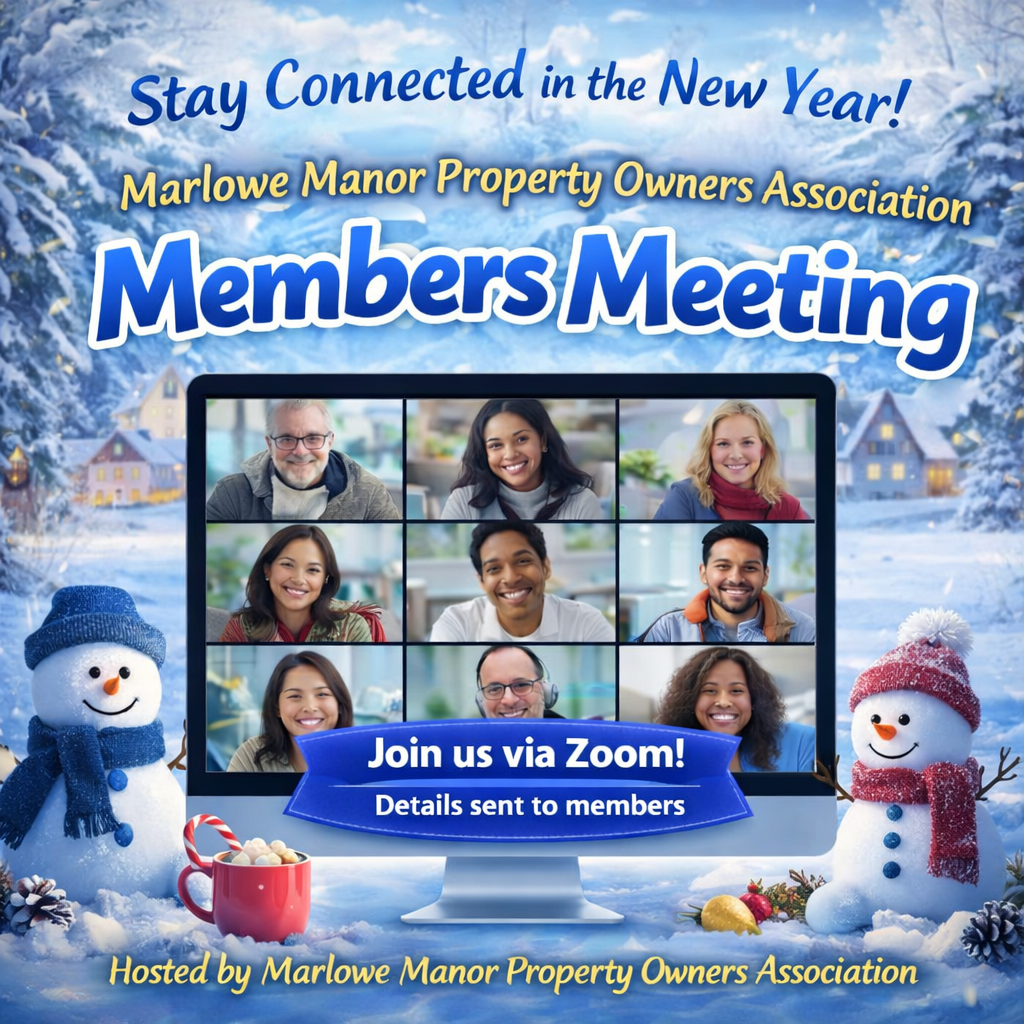 Marlowe Manor Property Owners Association annual members meeting and election of officers