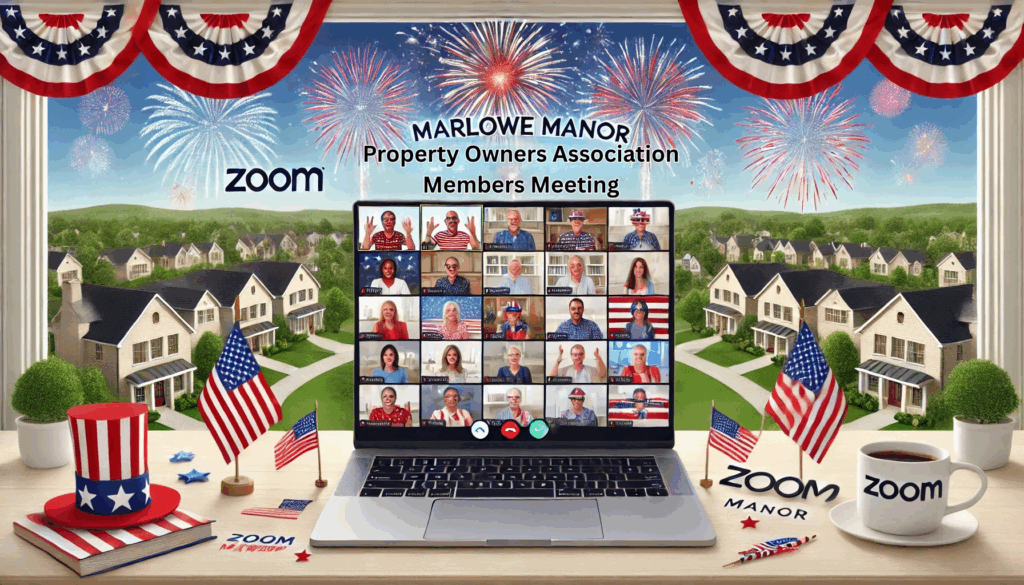 Marlowe Manor Property Owners Association Members Meeting - July 2025